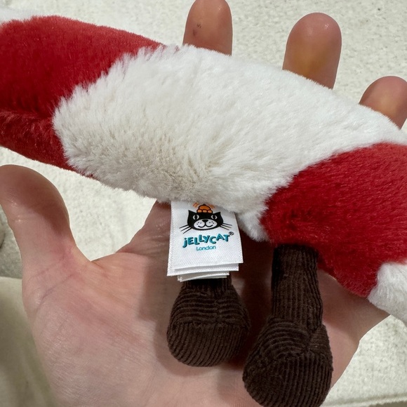 Jellycat amuseable candy cane stuffy stuffed animal legs food christmas face - Picture 3 of 6